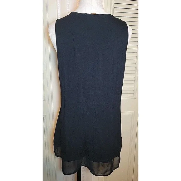 Belldini Women's Black Studded Sleeveless Top 1X ~ Soft - Picture 5 of 11